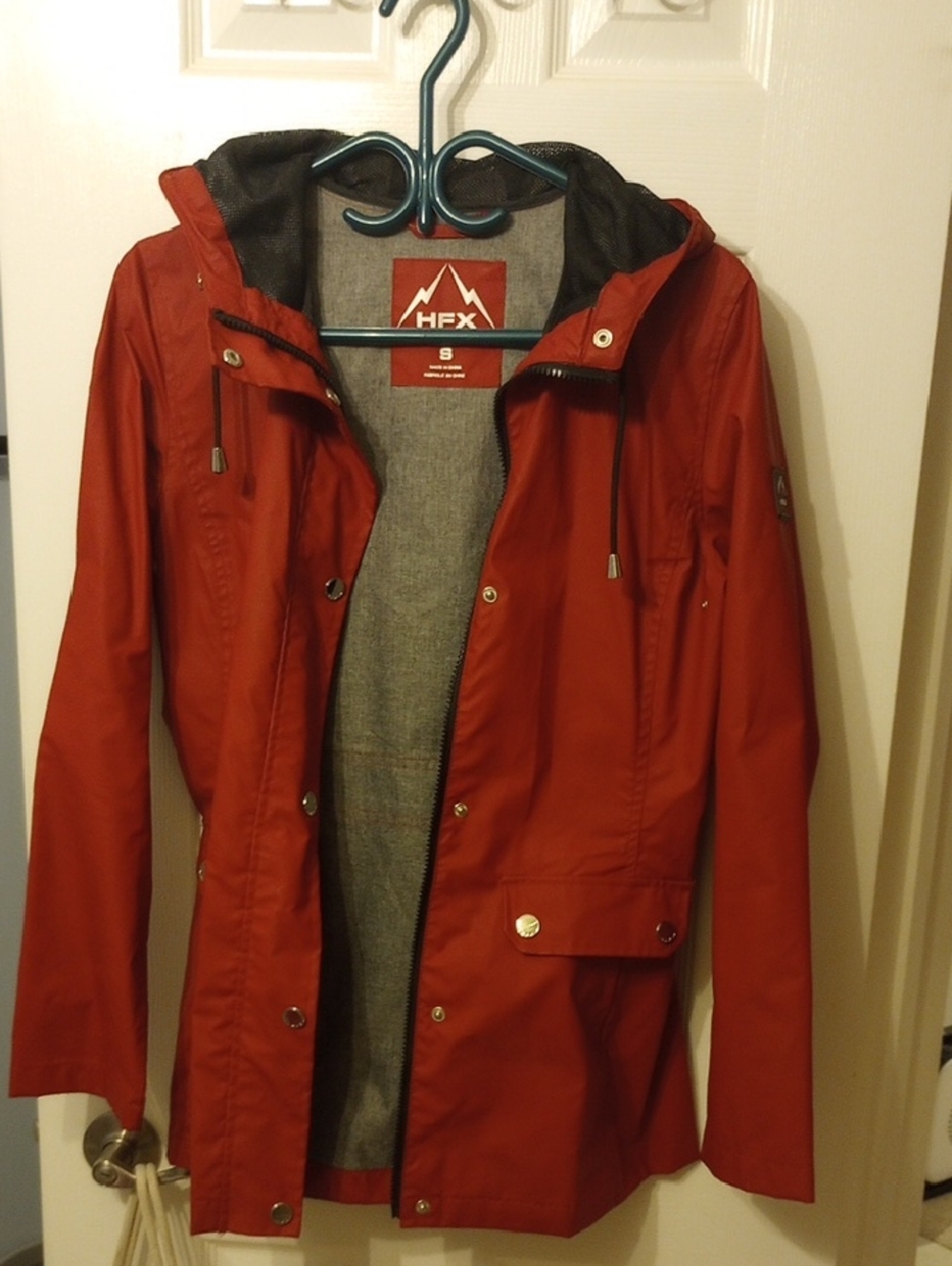 HFX Red Hooded Rain Jacket